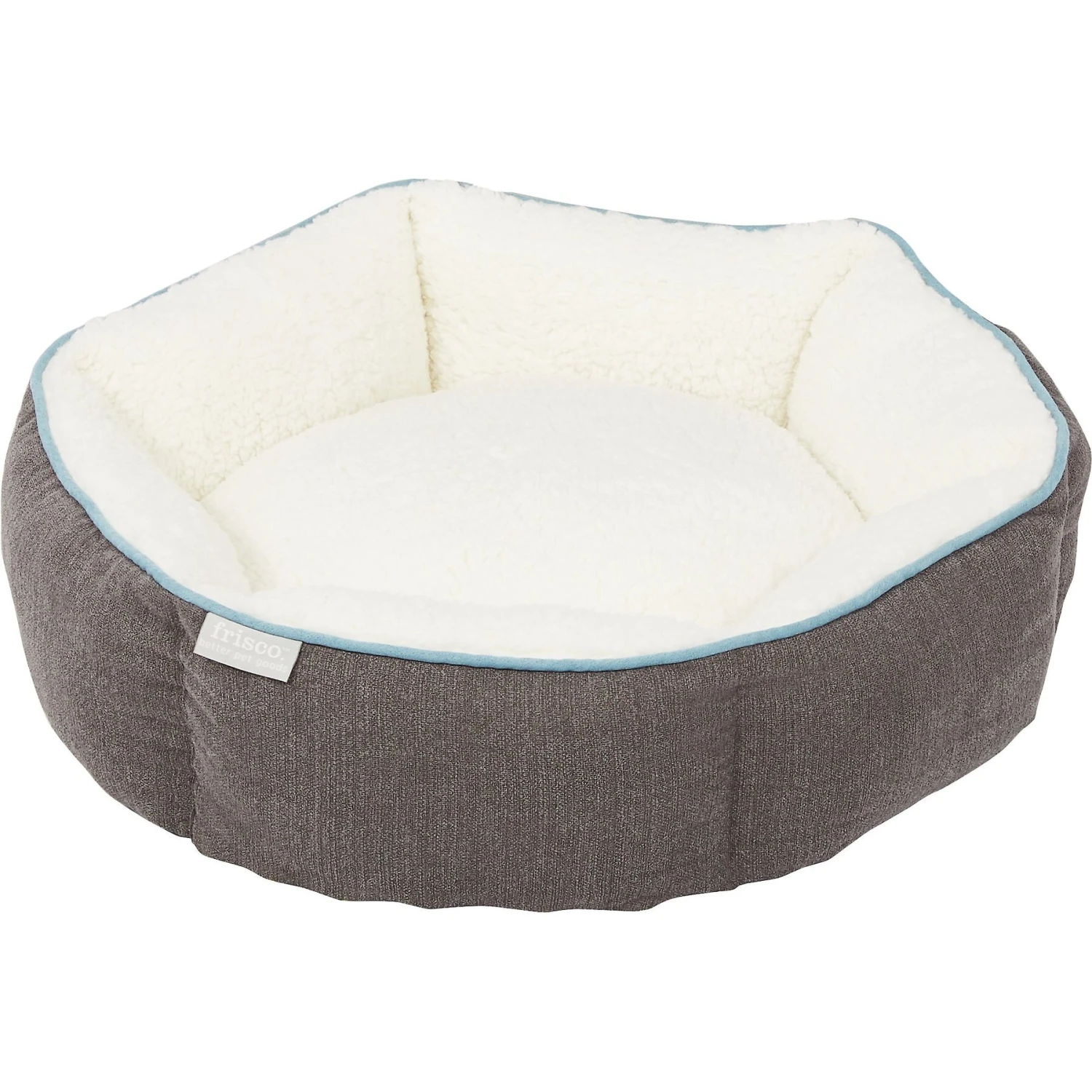 Frisco Sherpa Hexagon Bolster Cat & Dog Bed 3 Frisco Sherpa Hexagon Bolster Cat & Dog Bed - Image 3