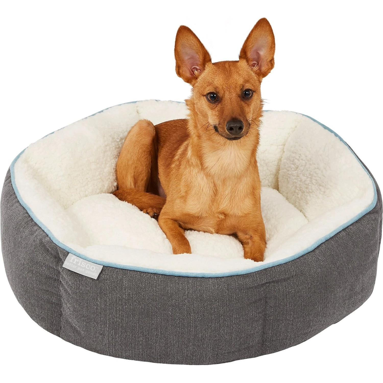 Frisco Sherpa Hexagon Bolster Cat & Dog Bed 5 Frisco Sherpa Hexagon Bolster Cat & Dog Bed - Image 5
