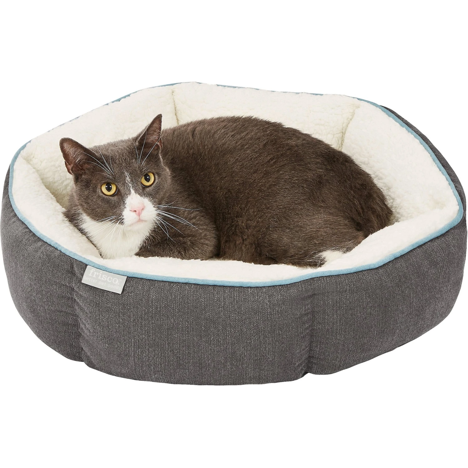 Frisco Sherpa Hexagon Bolster Cat & Dog Bed 6 Frisco Sherpa Hexagon Bolster Cat & Dog Bed - Image 6