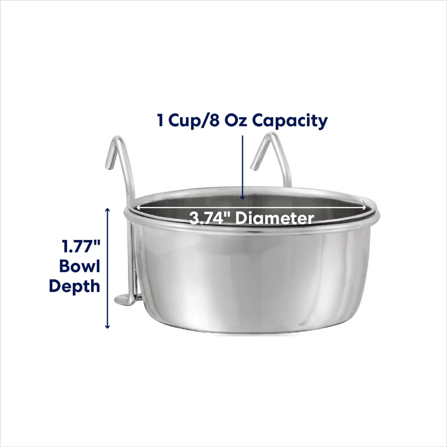 Frisco Stainless Steel Kennel Bowl Dog & Cat Bowl 2 Frisco Stainless Steel Kennel Bowl Dog & Cat Bowl - Image 2