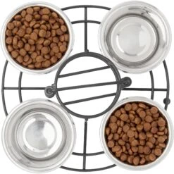 Frisco Multi Pet Feeding 4-Bowls Stainless Steel Dog & Cat Bowls, 0.5 Cup 12 Frisco Multi Pet Feeding 4-Bowls Stainless Steel Dog & Cat Bowls, 0.5 Cup -Frisco 213787 PT4. AC SS1800 V1599240375