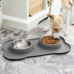 Frisco Silicone Stainless Steel Double Diner Dog & Cat Bowl 13 Frisco Silicone Stainless Steel Double Diner Dog & Cat Bowl -Frisco 215990 PT7. AC SS1800 V1605658625