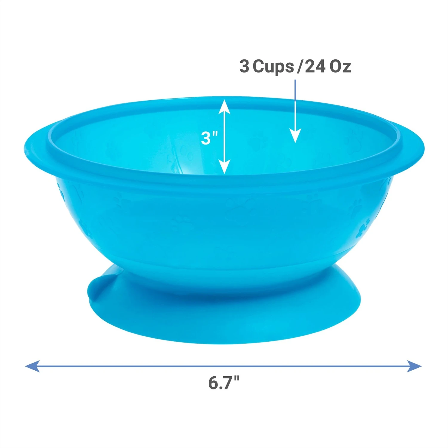 Frisco Plastic Suction Bowl, Blue 2 Frisco Plastic Suction Bowl, Blue - Image 2