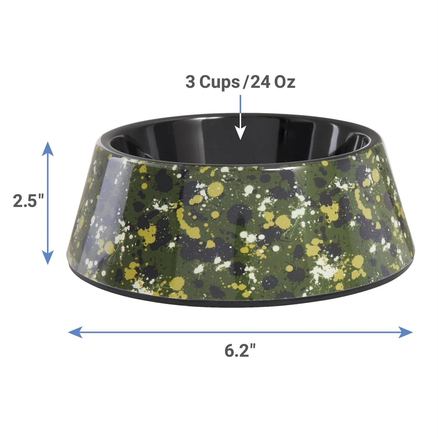 Frisco Camo Paint Splashed Melamine Bowl 2 Frisco Camo Paint Splashed Melamine Bowl - Image 2
