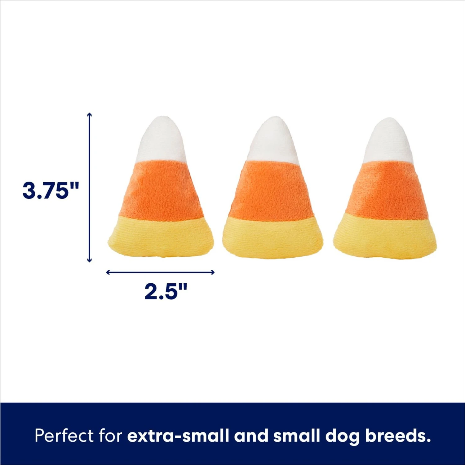 Frisco Halloween Candy Corn Plush Squeaky Dog Toy 2 Frisco Halloween Candy Corn Plush Squeaky Dog Toy - Image 2