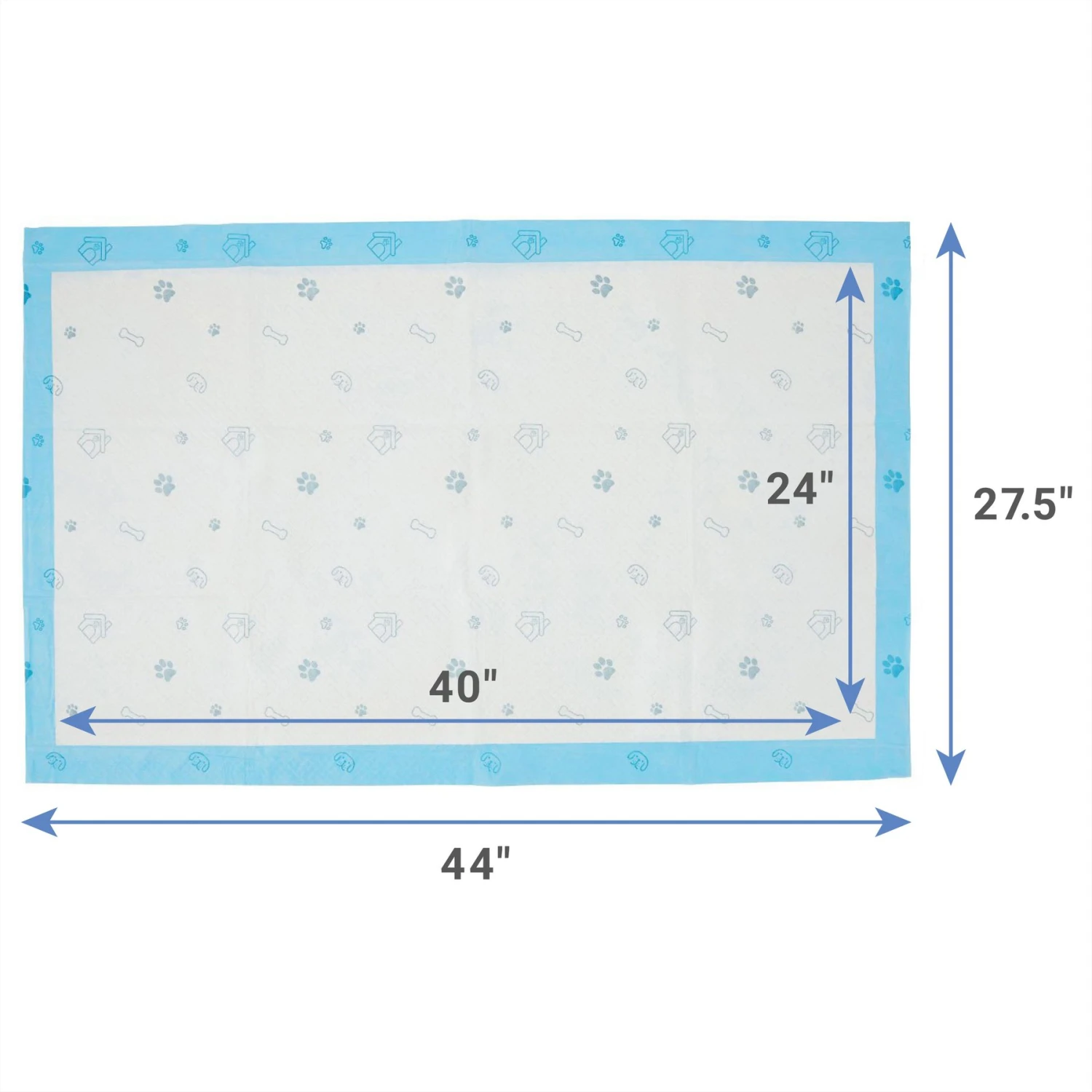 Frisco Premium Giant Printed Dog Training & Potty Pads, 27.5 X 44-in, Unscented 3 Frisco Premium Giant Printed Dog Training & Potty Pads, 27.5 X 44-in, Unscented - Image 3