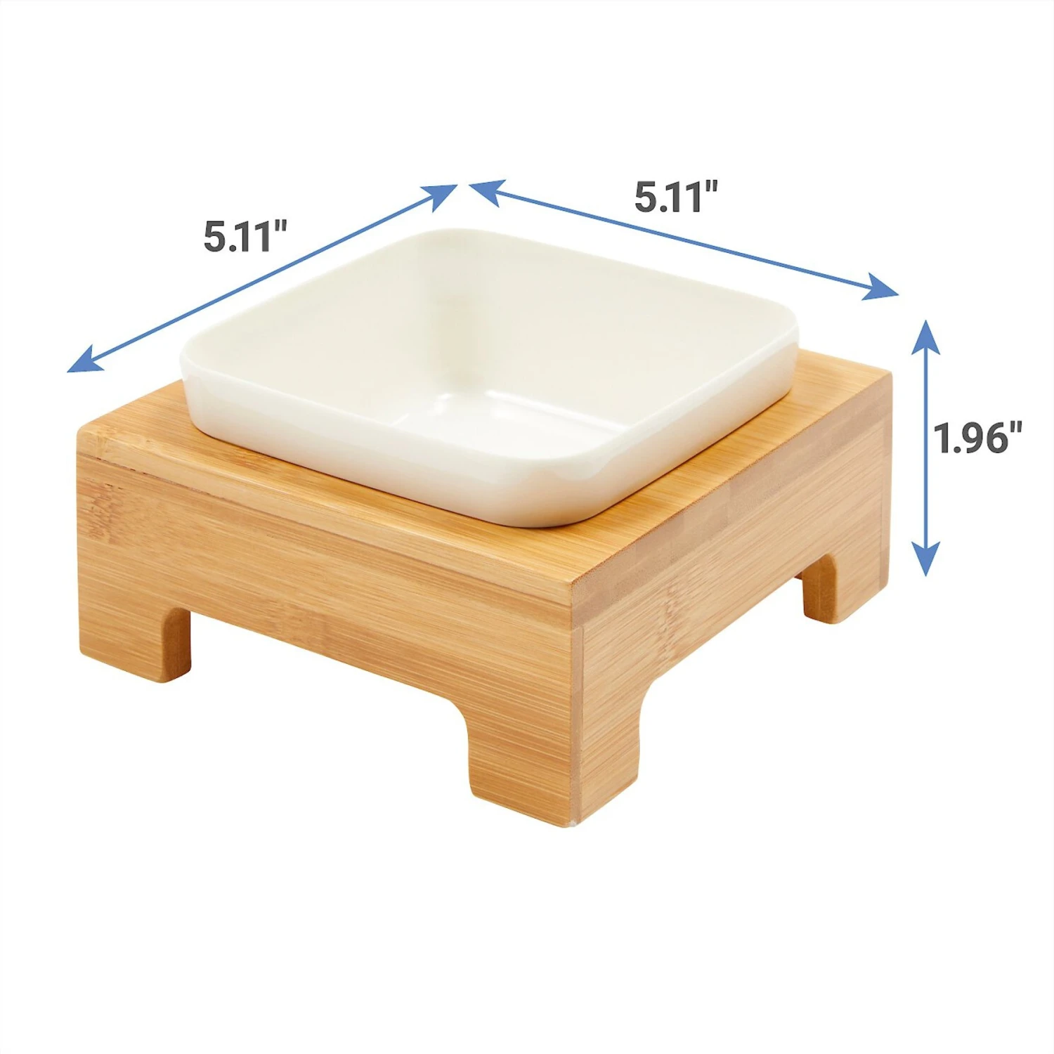 Frisco Square Melamine Dog & Cat Bowl With Bamboo Stand 6 Frisco Square Melamine Dog & Cat Bowl With Bamboo Stand - Image 6