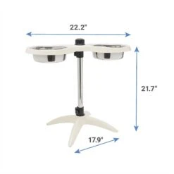 Frisco Adjustable Stainless Steel Double Elevated Dog Bowls 12 Frisco Adjustable Stainless Steel Double Elevated Dog Bowls -Frisco 232097 PT6. AC SS1800 V1605747106