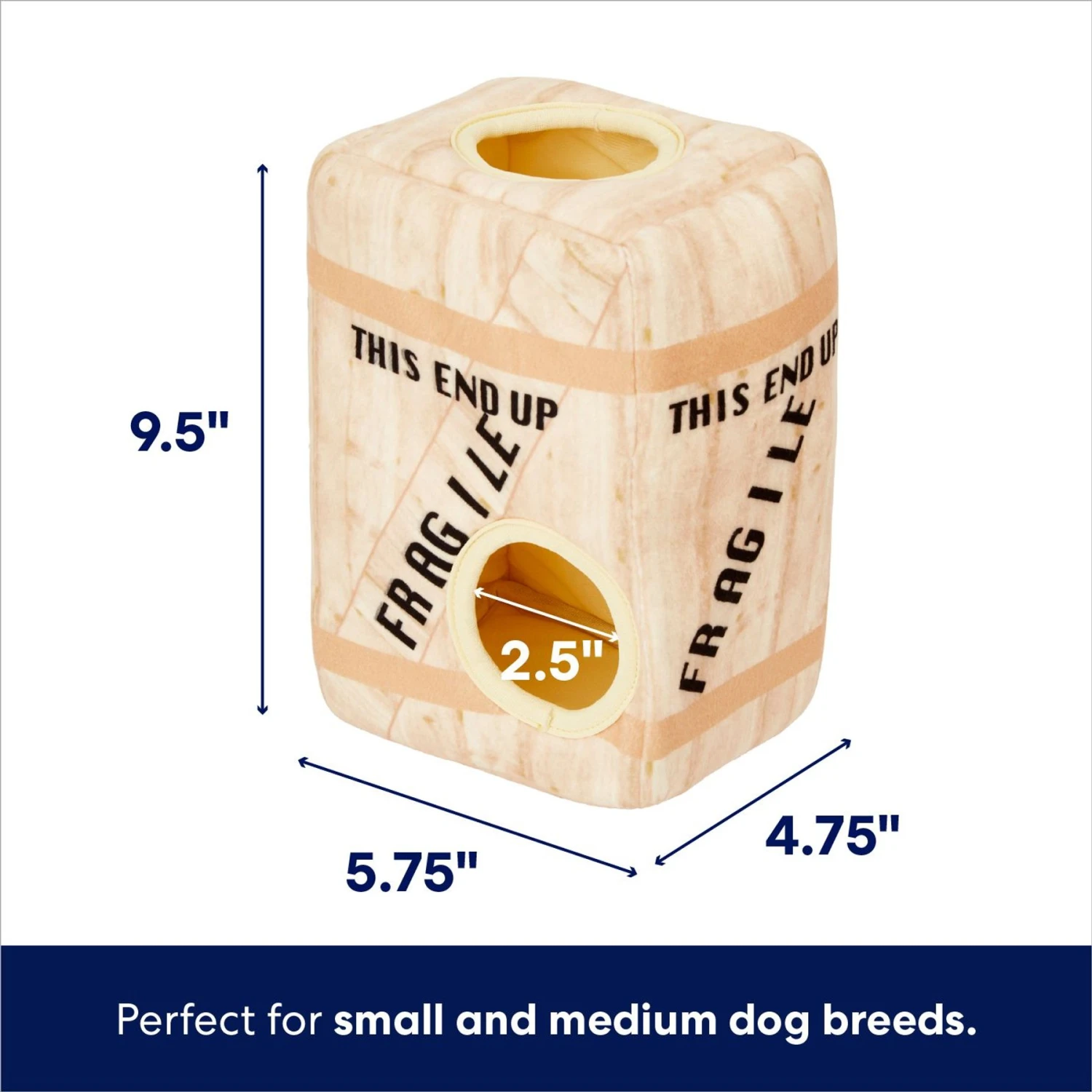 Frisco Holiday Fragile Box Hide & Seek Puzzle Plush Squeaky Dog Toy 2 Frisco Holiday Fragile Box Hide & Seek Puzzle Plush Squeaky Dog Toy - Image 2