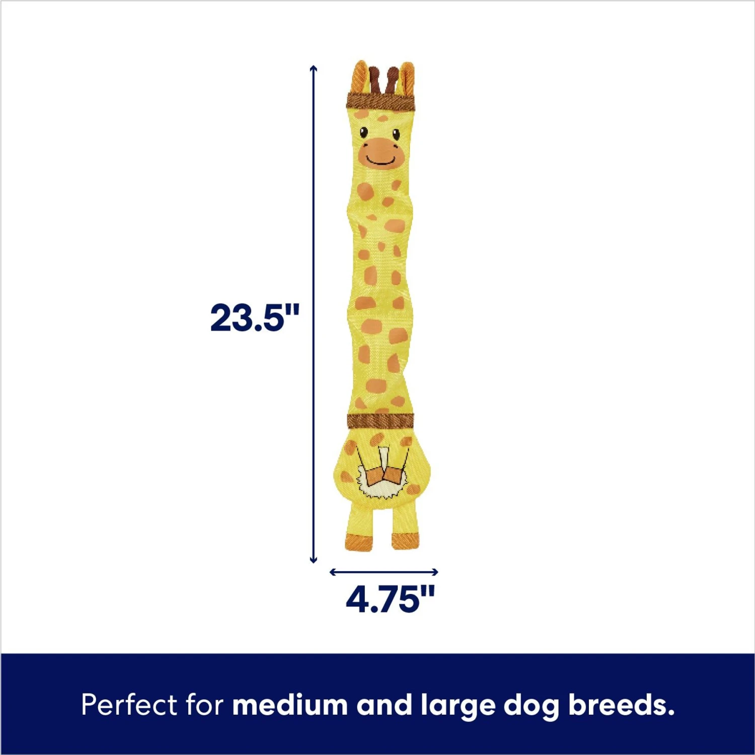 Frisco Giraffe Ballistic Nylon Stuffing-Free Squeaky Dog Toy 2 Frisco Giraffe Ballistic Nylon Stuffing-Free Squeaky Dog Toy - Image 2
