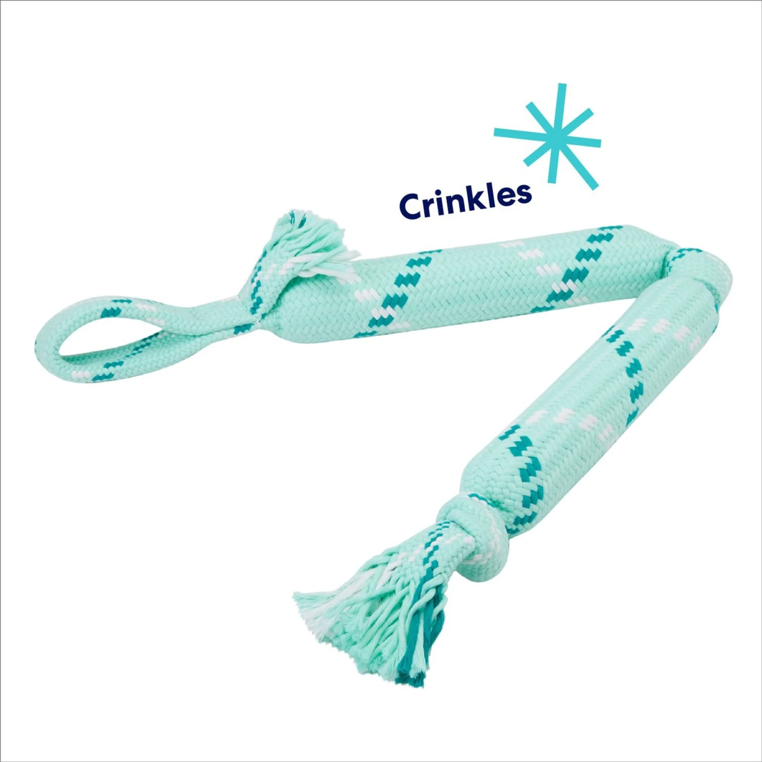 Frisco Double Fun Rope Crinkle Fetch Dog Toy 3 Frisco Double Fun Rope Crinkle Fetch Dog Toy - Image 3
