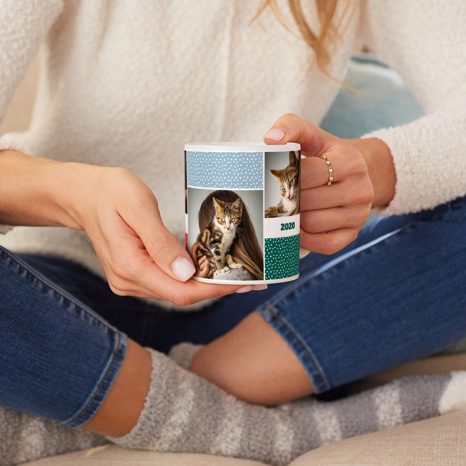 Frisco Colored Dots Personalized Coffee Mug 4 Frisco Colored Dots Personalized Coffee Mug - Image 4