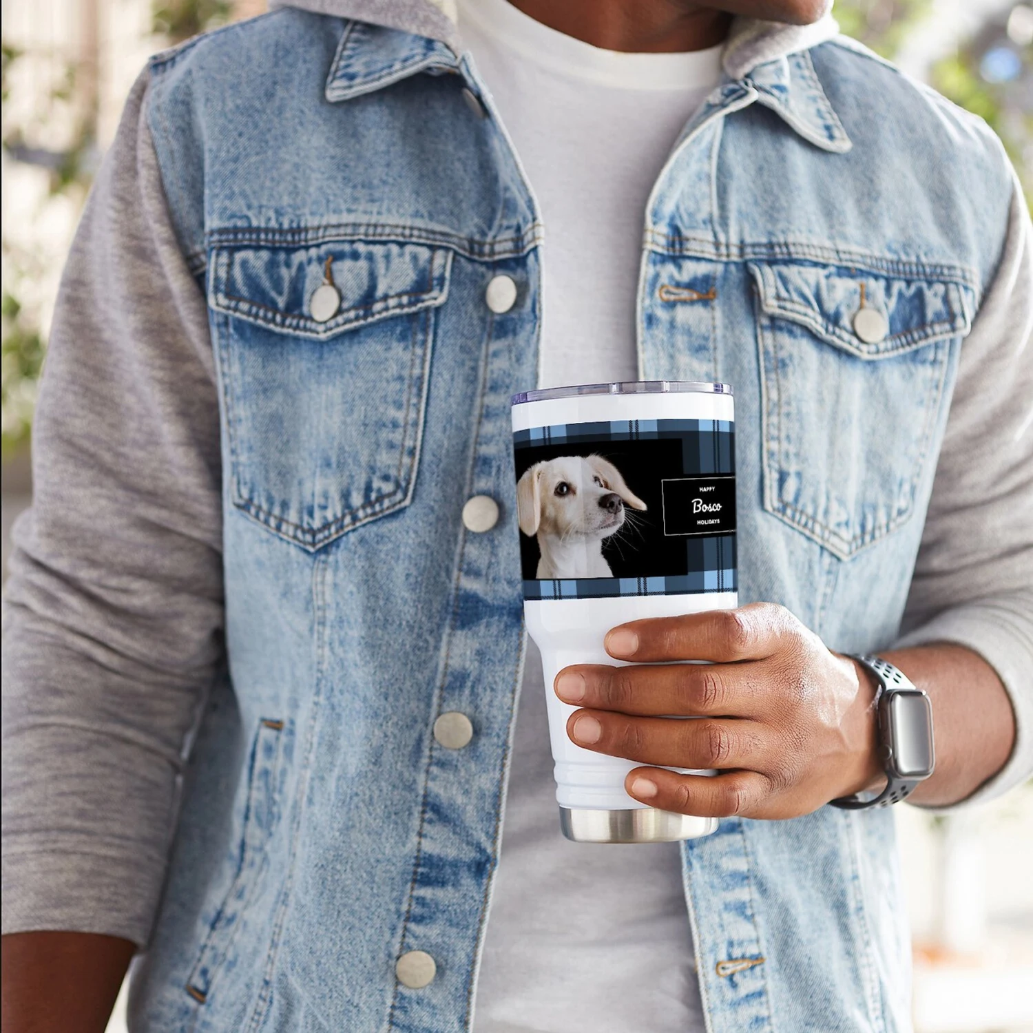 Frisco Double Walled Red Plaid Personalized Tumbler, 30-oz Cup 7 Frisco Double Walled Red Plaid Personalized Tumbler, 30-oz Cup - Image 7