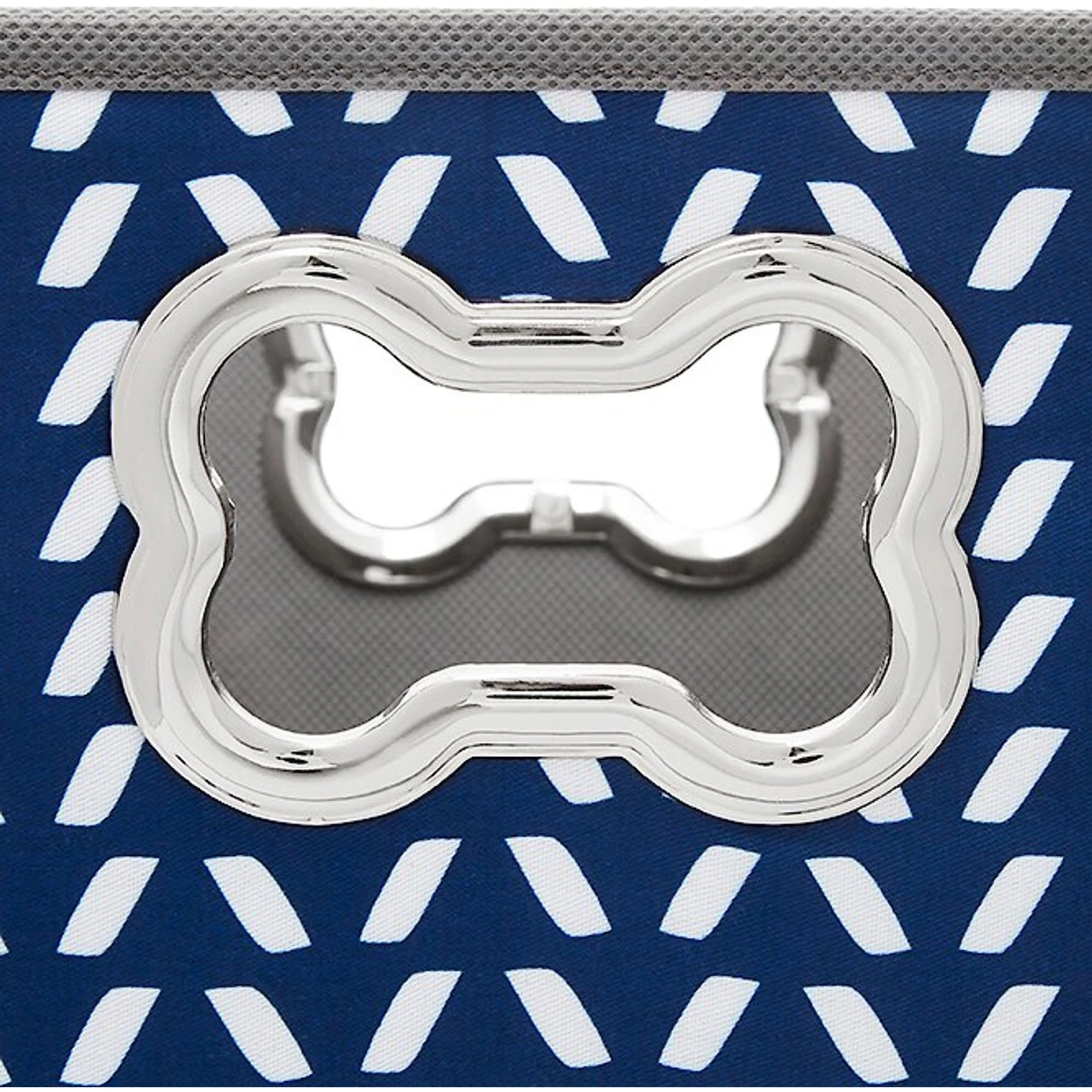 Frisco Rectangle Collapsible Pet Toy Storage Bin, Navy Herringbone 5 Frisco Rectangle Collapsible Pet Toy Storage Bin, Navy Herringbone - Image 5
