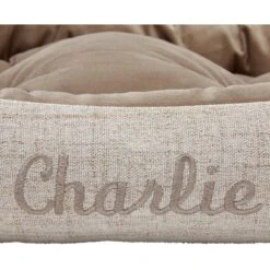 Frisco Rectangular Personalized Bolster Dog Bed W/Removable Cover, Beige, X-Large 12 Frisco Rectangular Personalized Bolster Dog Bed W/Removable Cover, Beige, X-Large -Frisco 252615 PT4. AC SS1800 V1604500616