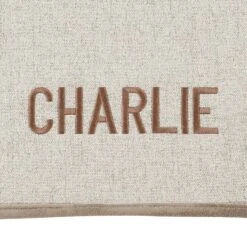 Frisco Faux Linen Personalized Dog & Cat Blanket, Beige, Large -Frisco 252621 PT4. AC SS1800 V1604701616