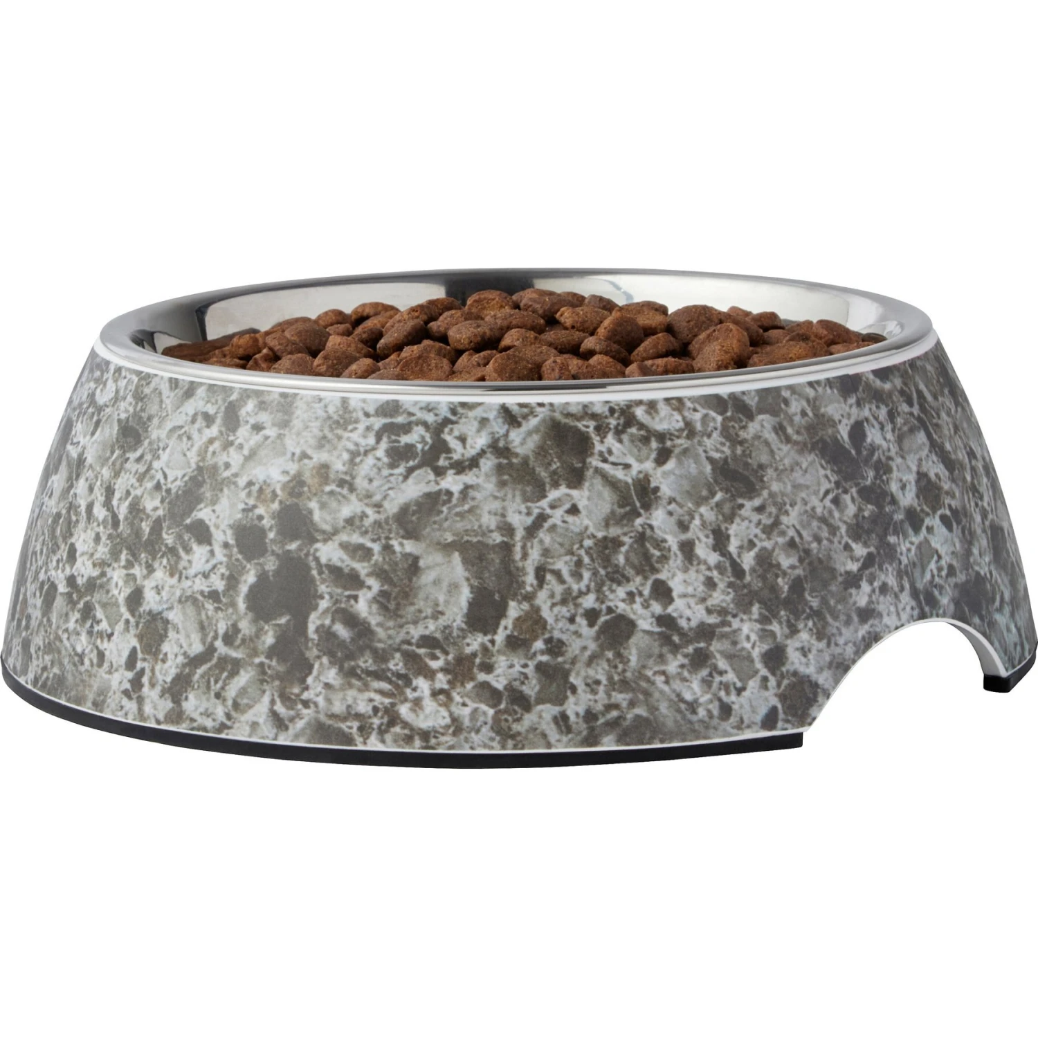 Frisco Black Marble Design Stainless Steel Dog & Cat Bowl 4 Frisco Black Marble Design Stainless Steel Dog & Cat Bowl - Image 4