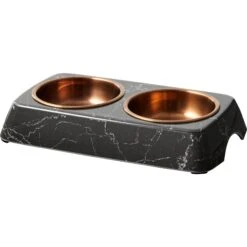 Frisco Copper Stainless Steel Double Dog & Cat Bowls With Black Marble Stand 14 Frisco Copper Stainless Steel Double Dog & Cat Bowls With Black Marble Stand -Frisco 253058 PT6. AC SS1800 V1616595467