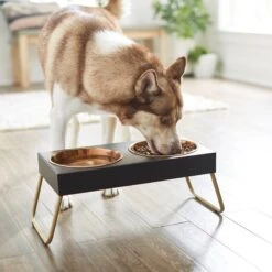 Frisco Copper Stainless Steel Elevated Foldable Double Dog & Cat Bowls 10 Frisco Copper Stainless Steel Elevated Foldable Double Dog & Cat Bowls -Frisco 253060 PT2. AC SS1800 V1616594243