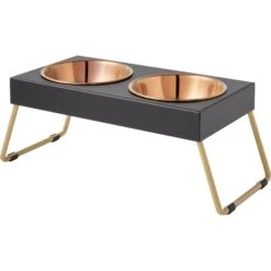Frisco Copper Stainless Steel Elevated Foldable Double Dog & Cat Bowls 14 Frisco Copper Stainless Steel Elevated Foldable Double Dog & Cat Bowls -Frisco 253060 PT6. AC SS1800 V1616595426