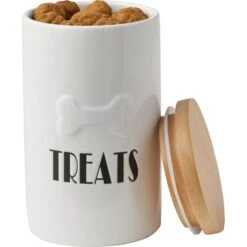Frisco Ceramic Treat Jar With Wood Lid 8 Frisco Ceramic Treat Jar With Wood Lid -Frisco 256050 PT3. AC SS1800 V1616506605