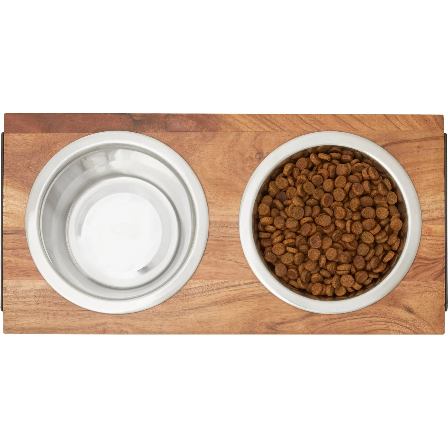 Frisco Wood Elevated Non-Skid Stainless Steel Double Diner Dog & Cat Bowl 3 Frisco Wood Elevated Non-Skid Stainless Steel Double Diner Dog & Cat Bowl - Image 3