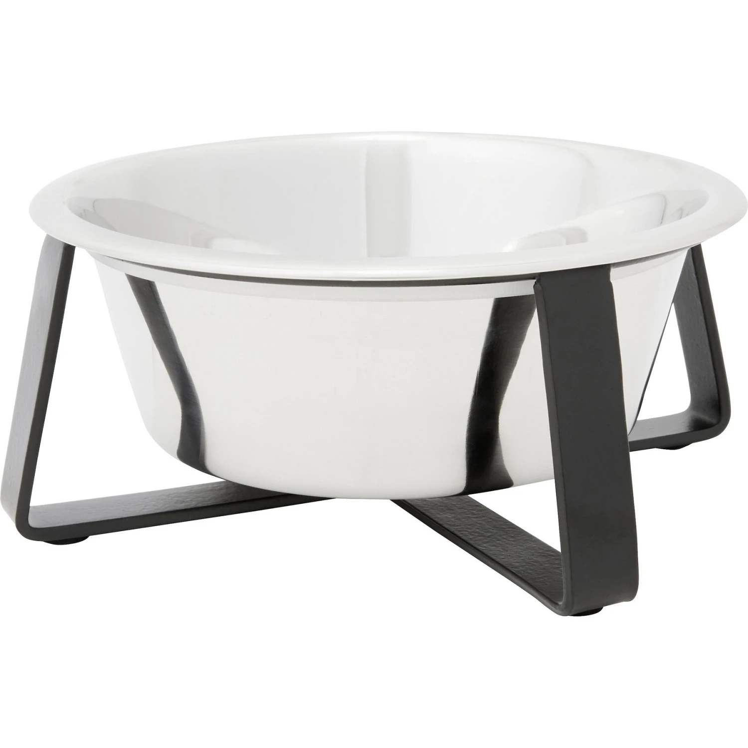 Frisco Black Iron Non-Skid Stainless Steel Dog & Cat Bowl 1 Frisco Black Iron Non-Skid Stainless Steel Dog & Cat Bowl