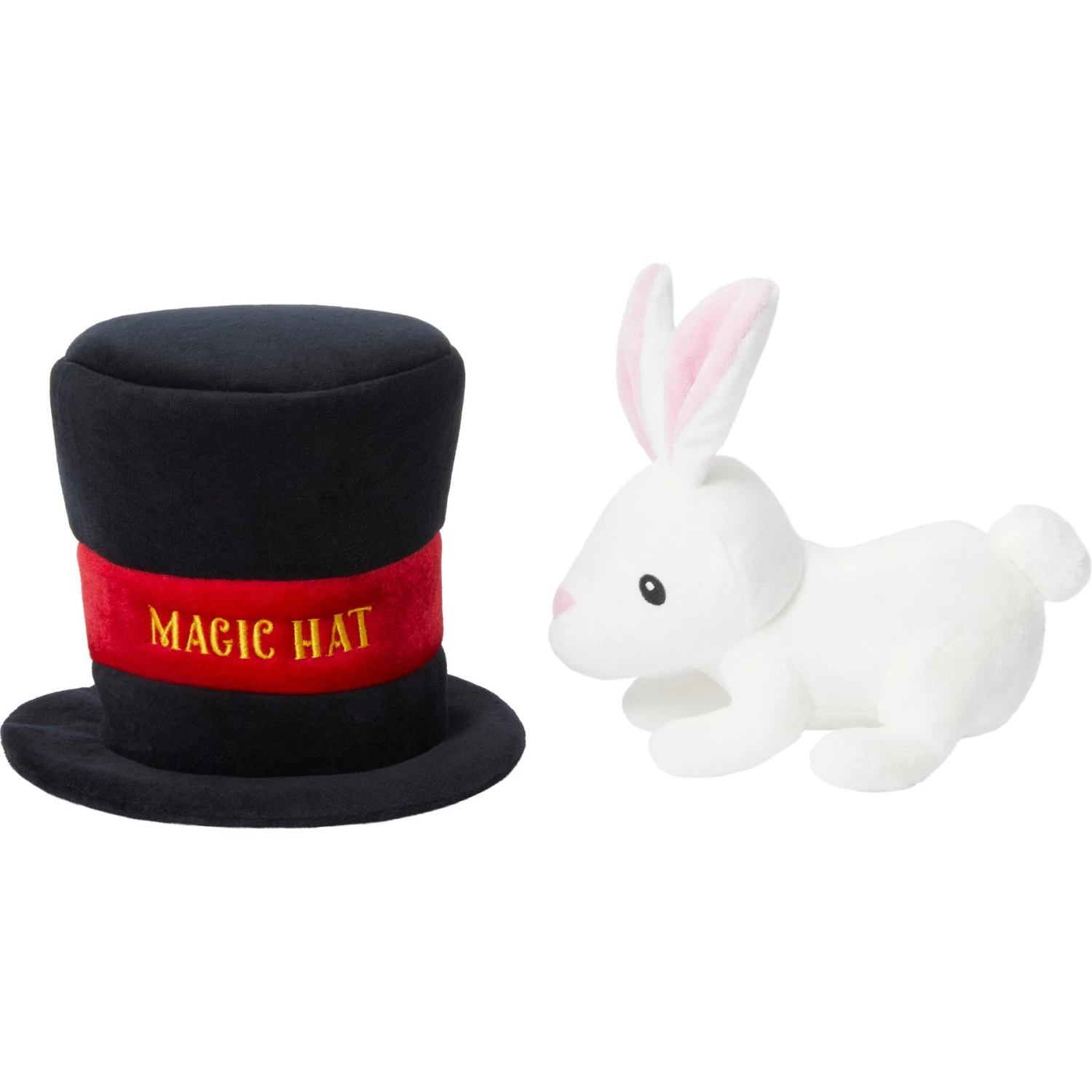 Frisco Magic Rabbit In A Hat 2-in-1 Plush Squeaky Dog Toy 3 Frisco Magic Rabbit In A Hat 2-in-1 Plush Squeaky Dog Toy - Image 3
