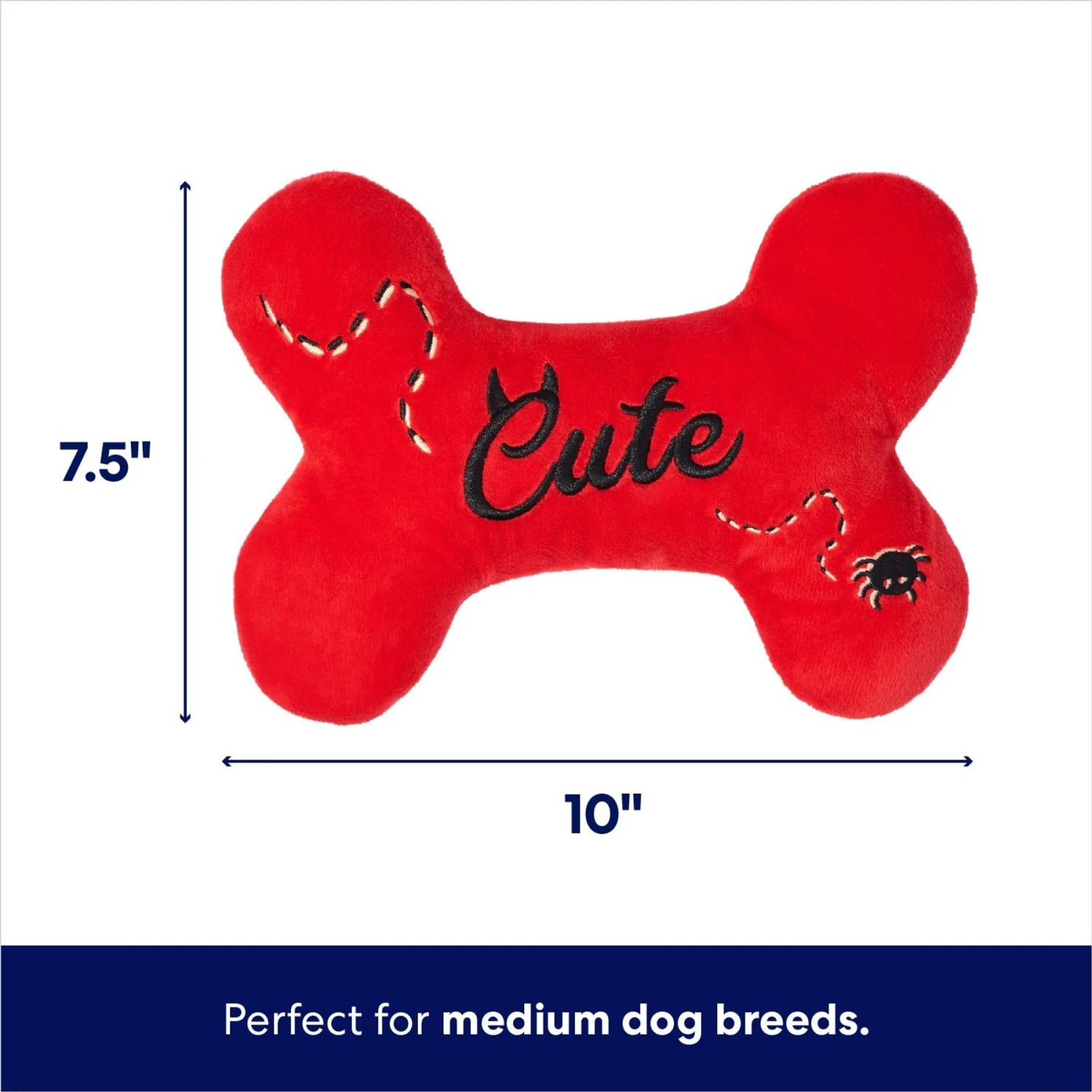 Frisco Halloween Wicked Cute Bone Reversible Plush Squeaky Dog Toy 2 Frisco Halloween Wicked Cute Bone Reversible Plush Squeaky Dog Toy - Image 2