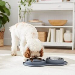 Frisco Silicone Stainless Steel Double Diner Slow Feeder Dog & Cat Bowl, Grey, 3 Cup 7 Frisco Silicone Stainless Steel Double Diner Slow Feeder Dog & Cat Bowl, Grey, 3 Cup -Frisco 277549 PT2. AC SS1800 V1630346823
