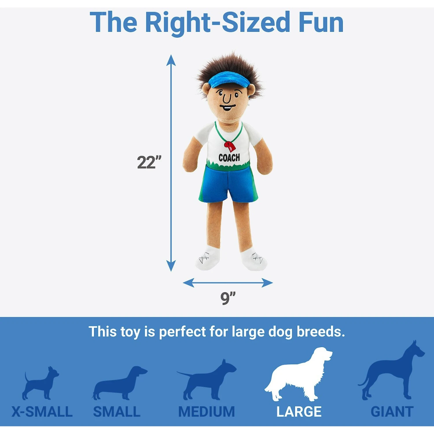 Frisco Gym Teacher Plush Squeaky Dog Toy 2 Frisco Gym Teacher Plush Squeaky Dog Toy - Image 2