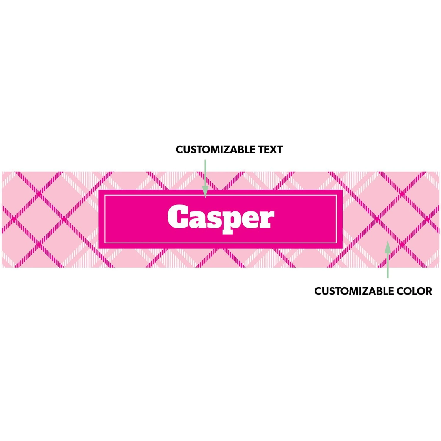 Frisco Personalized Plaid Ceramic Dog Bowl 2 Frisco Personalized Plaid Ceramic Dog Bowl - Image 2