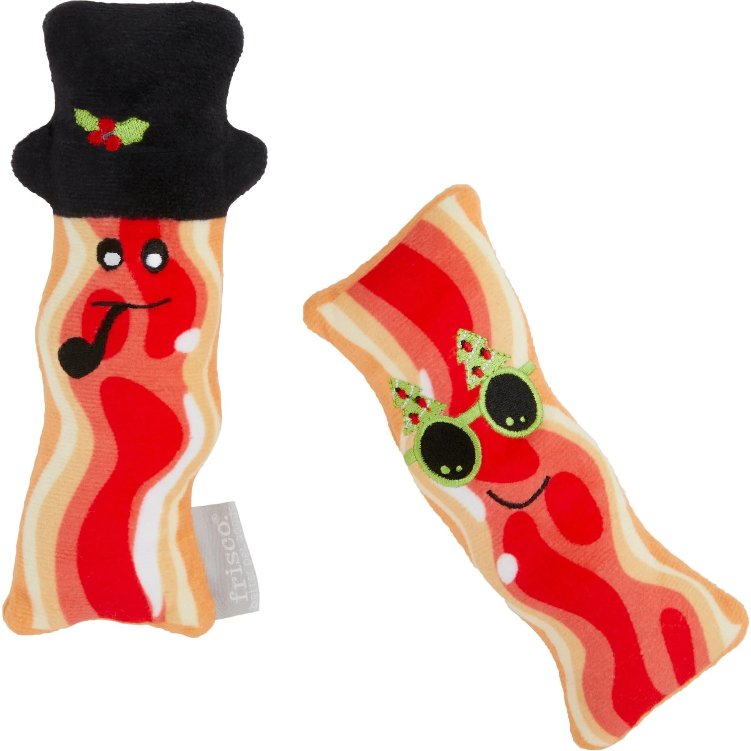 Frisco Holiday Bacon Plush Squeaky Dog Toy, 2 Count 1 Frisco Holiday Bacon Plush Squeaky Dog Toy, 2 Count