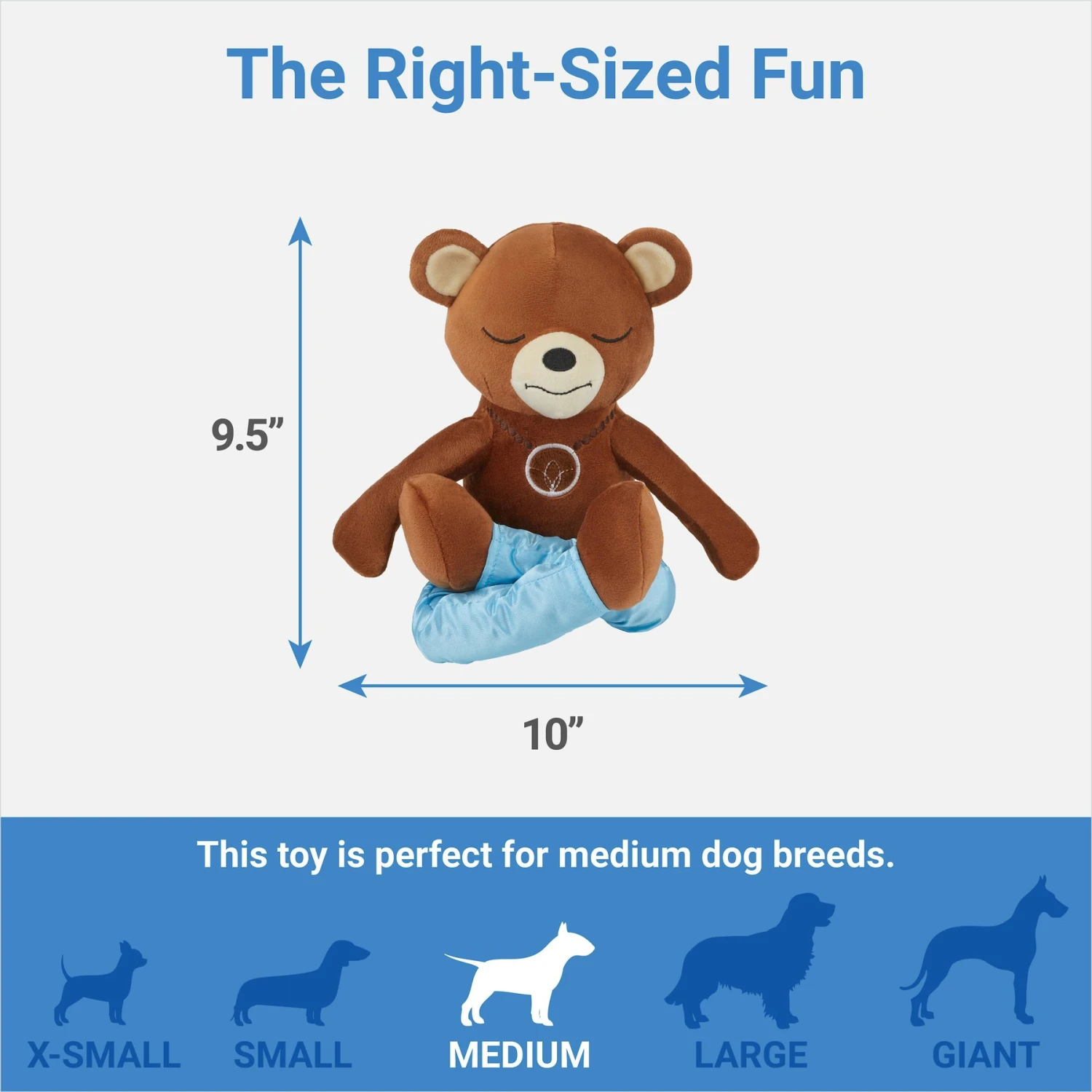 Frisco Yoga Bear Plush Squeaky Dog Toy 2 Frisco Yoga Bear Plush Squeaky Dog Toy - Image 2