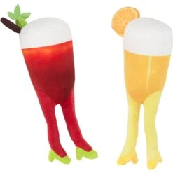 Frisco Brunch Bottomless Mimosas Plush Squeaky Dog Toy, 2 Count