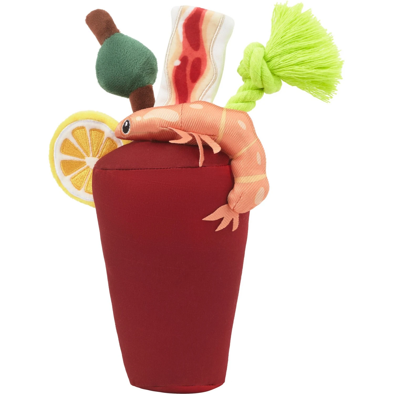 Frisco Brunch Bloody Mary Plush Squeaky Dog Toy 1 Frisco Brunch Bloody Mary Plush Squeaky Dog Toy