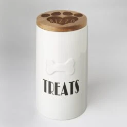 Frisco Ceramic Personalized Treat Jar With Wood Lid, 4 Cup, 32oz 9 Frisco Ceramic Personalized Treat Jar With Wood Lid, 4 Cup, 32oz -Frisco 301179 PT3. AC SS1800 V1631118424