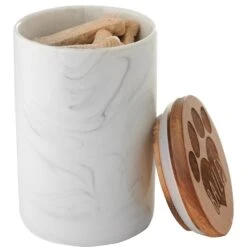 Frisco Ceramic Marble Print Personalized Treat Jar With Wood Lid, 3.75 Cups 10 Frisco Ceramic Marble Print Personalized Treat Jar With Wood Lid, 3.75 Cups -Frisco 301181 PT4. AC SS1800 V1630332582