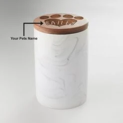 Frisco Ceramic Marble Print Personalized Treat Jar With Wood Lid, 3.75 Cups 11 Frisco Ceramic Marble Print Personalized Treat Jar With Wood Lid, 3.75 Cups -Frisco 301181 PT5. AC SS1800 V1630332523
