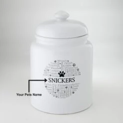 Frisco Ceramic Paw Personalized Treat Jar, 13 Cup, 104oz 11 Frisco Ceramic Paw Personalized Treat Jar, 13 Cup, 104oz -Frisco 301183 PT5. AC SS1800 V1630559792