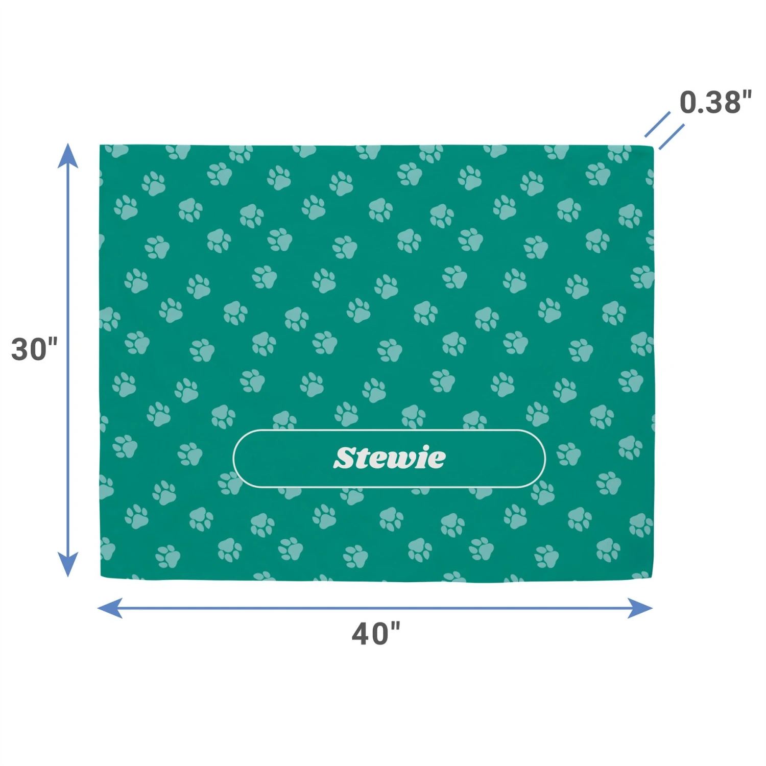 Frisco Personalized Paws Sherpa Cat & Dog Blanket, 30" X 40" 2 Frisco Personalized Paws Sherpa Cat & Dog Blanket, 30" X 40" - Image 2