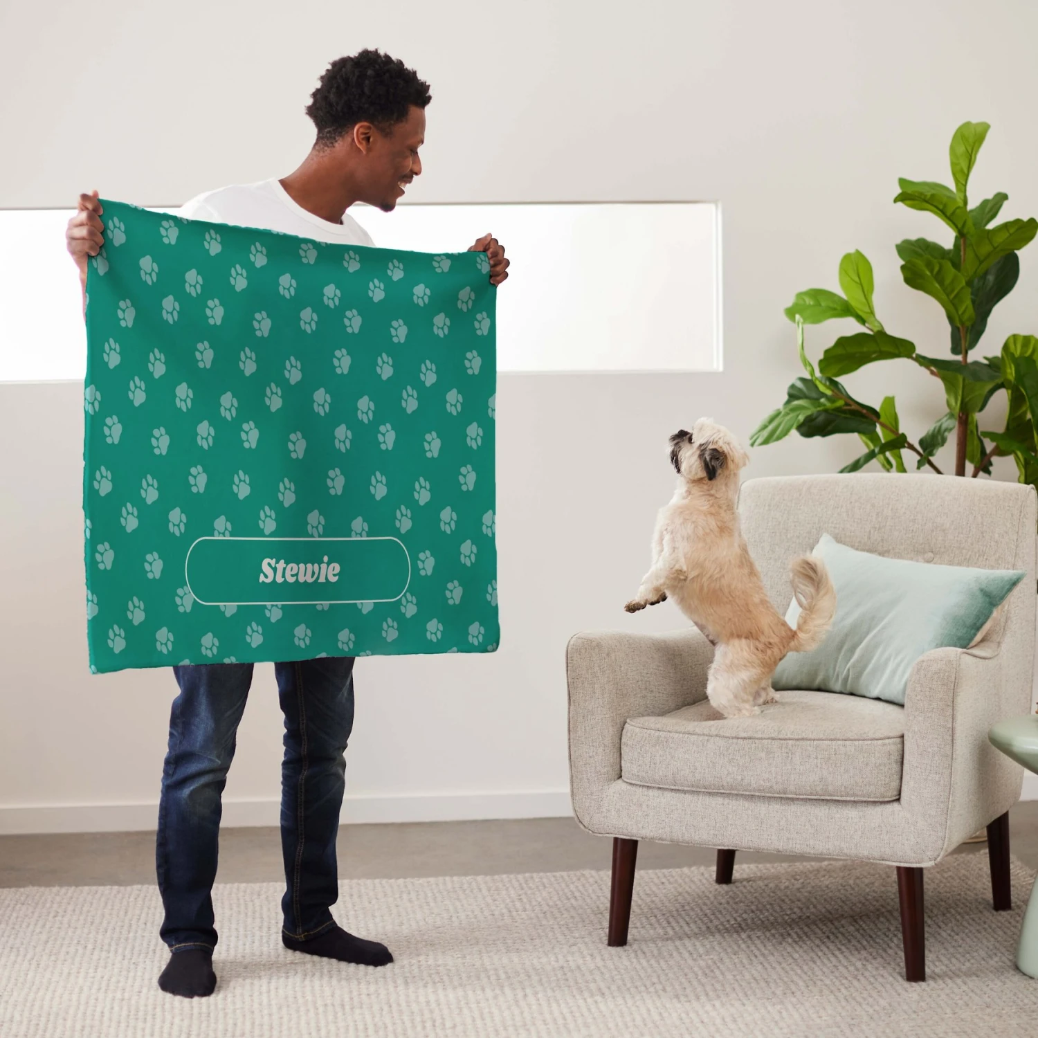 Frisco Personalized Paws Sherpa Cat & Dog Blanket, 30" X 40" 6 Frisco Personalized Paws Sherpa Cat & Dog Blanket, 30" X 40" - Image 6