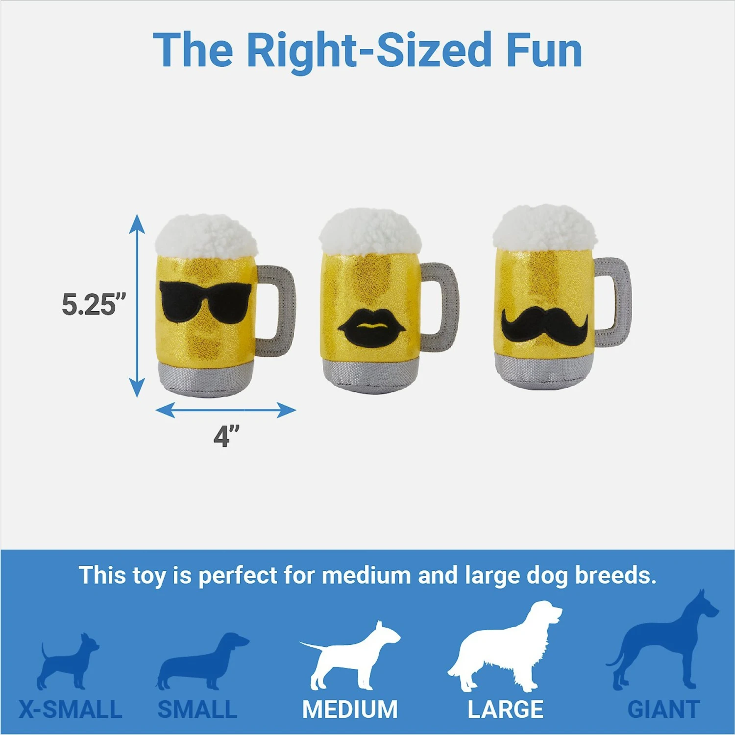 Frisco Beer & Keg Plush Squeaky Dog Toy, 4 Count 2 Frisco Beer & Keg Plush Squeaky Dog Toy, 4 Count - Image 2