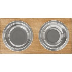 Frisco Premium Wood Elevated Stainless Steel Double Diner Dog & Cat Bowl 7 Frisco Premium Wood Elevated Stainless Steel Double Diner Dog & Cat Bowl -Frisco 331490 PT4. AC SS1800 V1657656892