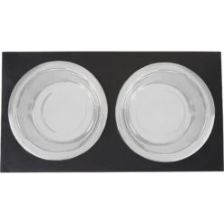 Frisco Premium Wood Elevated Stainless Steel Double Diner Dog & Cat Bowl, Black, 3 Cup 10 Frisco Premium Wood Elevated Stainless Steel Double Diner Dog & Cat Bowl, Black, 3 Cup -Frisco 331509 PT4. AC SS1800 V1657656894