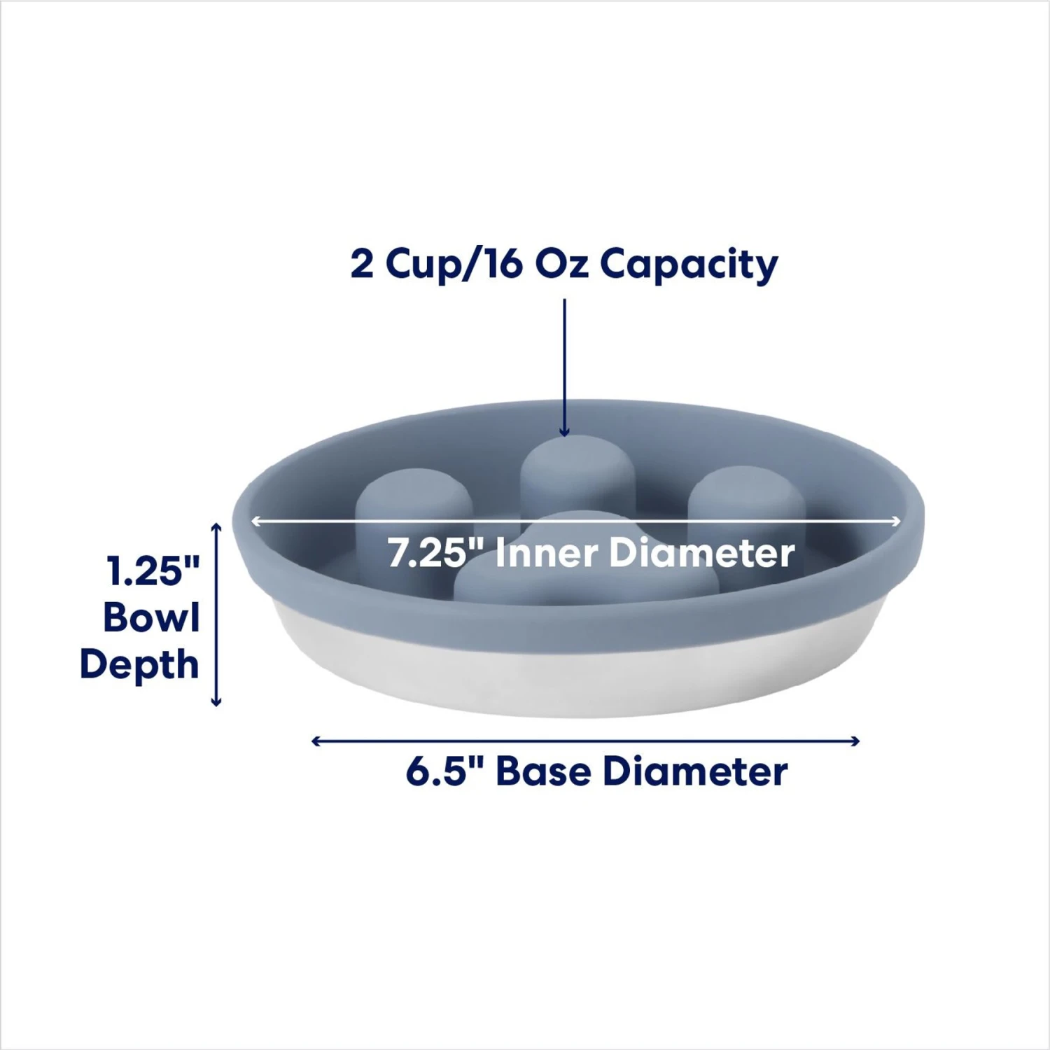 Frisco Silicone Stainless Paw Steel Slow Feeder Dog & Cat Bowl 2 Frisco Silicone Stainless Paw Steel Slow Feeder Dog & Cat Bowl - Image 2