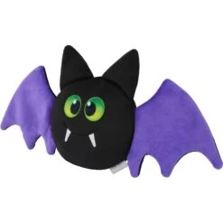 Frisco Halloween Bat Round Plush Squeaky Dog Toy
