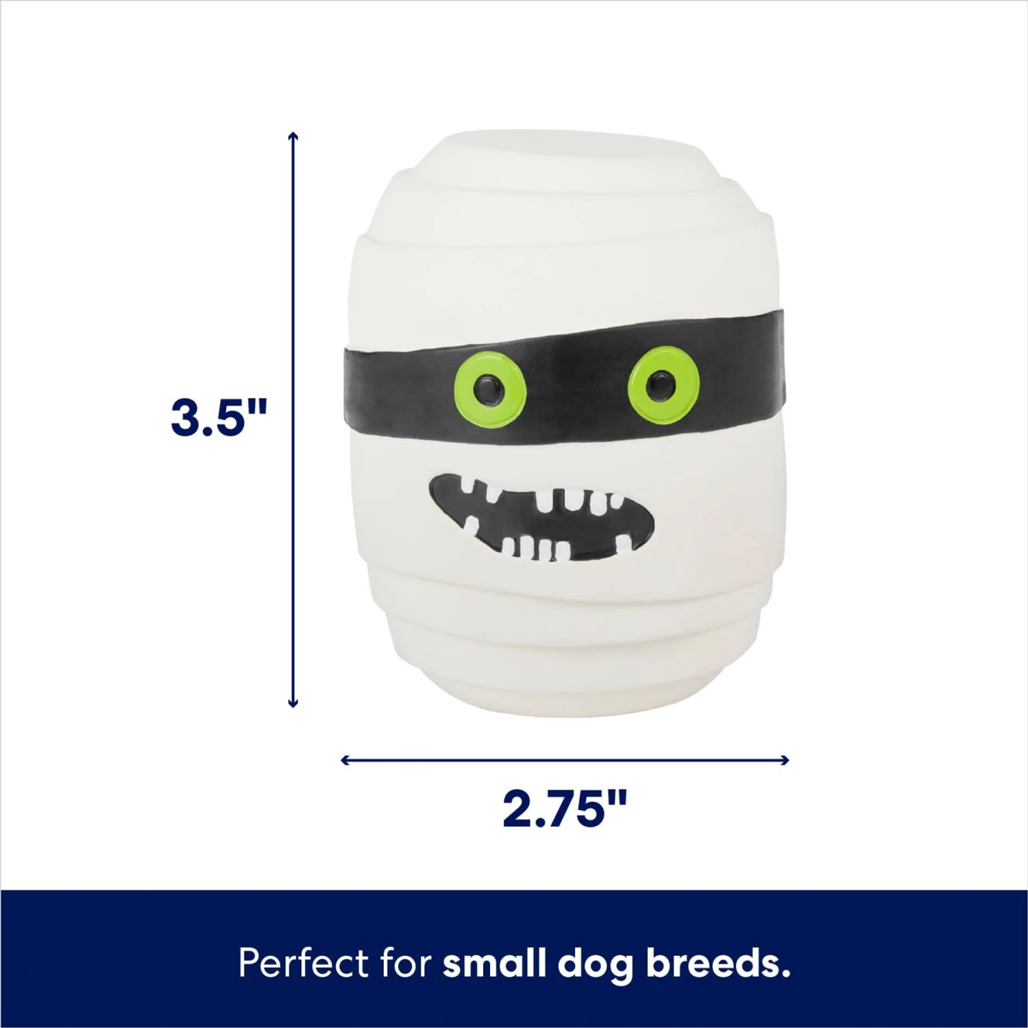 Frisco Halloween Mummy Latex Squeaky Dog Toy 2 Frisco Halloween Mummy Latex Squeaky Dog Toy - Image 2