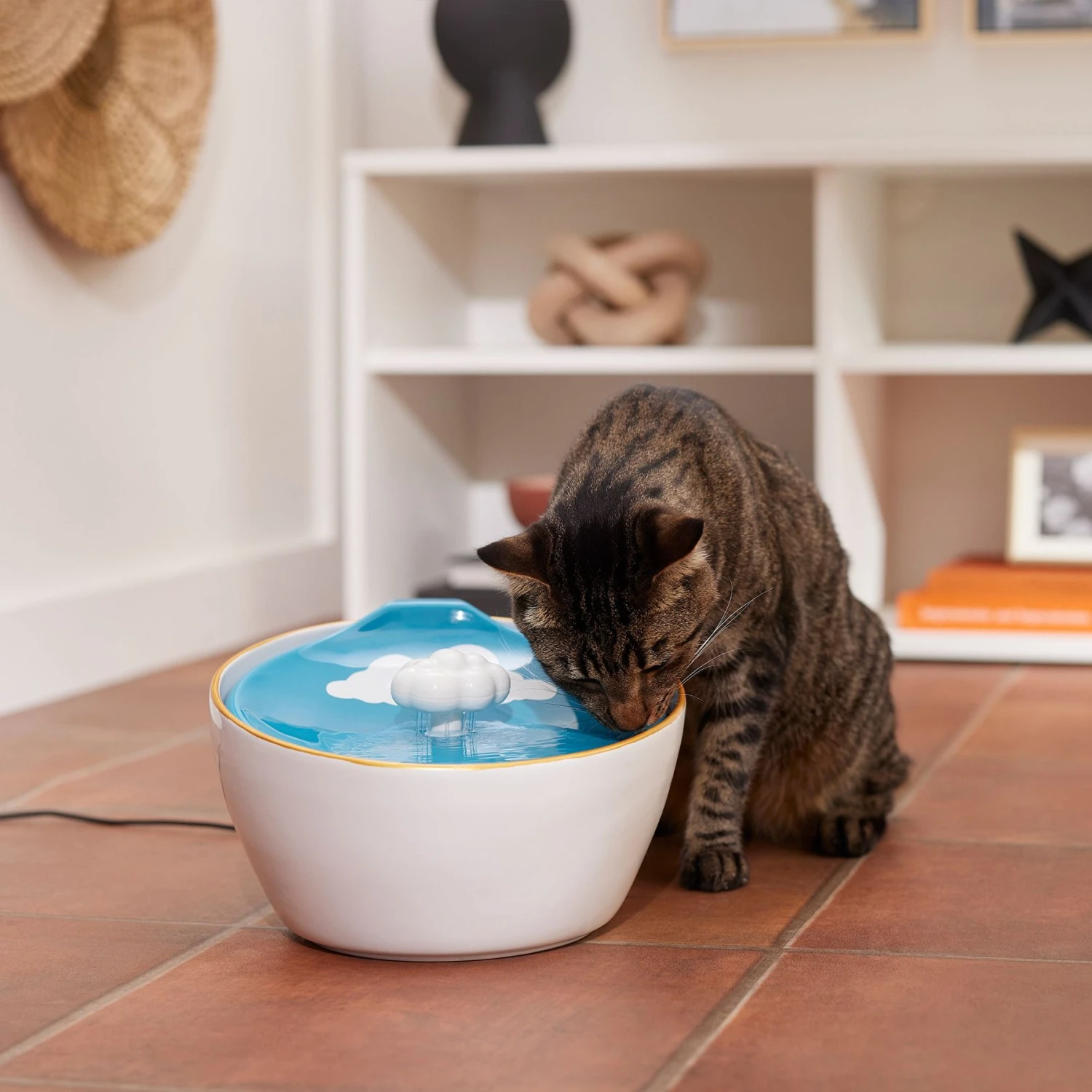 Frisco Ceramic Clouds Dog & Cat Fountain 1 Frisco Ceramic Clouds Dog & Cat Fountain