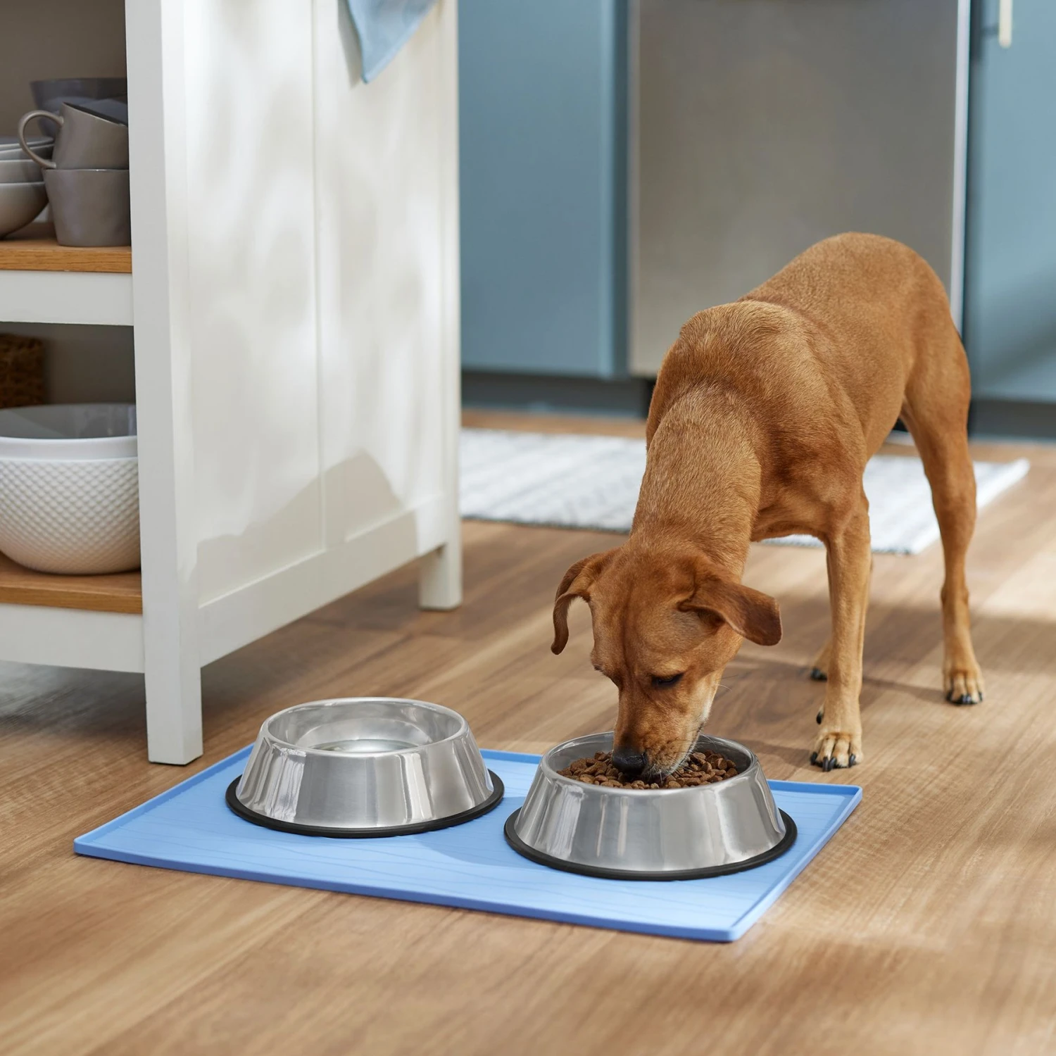 Frisco Silicone Dog & Cat Food Mat, Blue 3 Frisco Silicone Dog & Cat Food Mat, Blue - Image 3